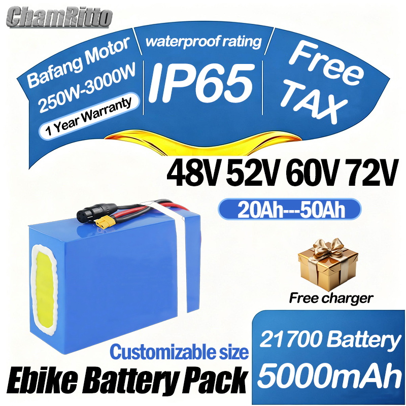 60V 30Ah 21700 Battery Pack - Batterie de vélo électrique 60V 72V