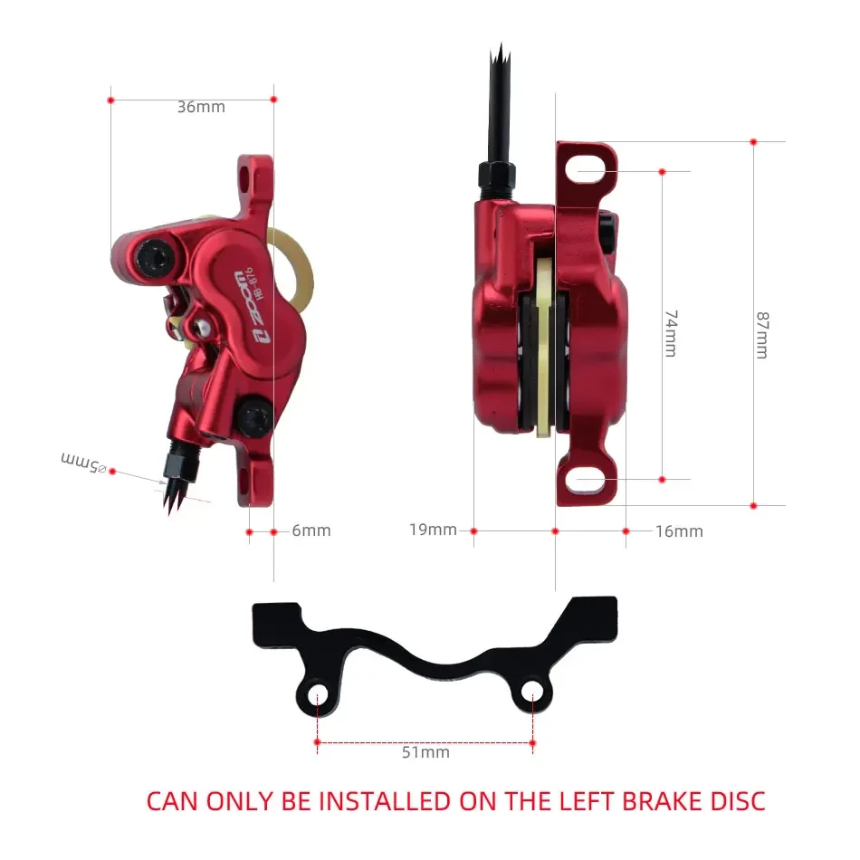 Zwing M HB-876E 4 pistons Disq - Zoom Hydraulic Brake 4 Piston E-Scooter avis et prix